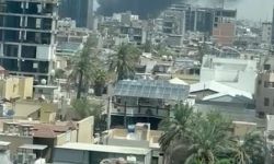 اندلاع حريق ضخم قرب مجمع "المشن" في الكرادة وسط بغداد